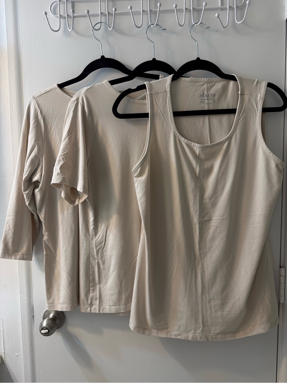 Denim & Co 3 piece essentials bundle - nude / oatmeal